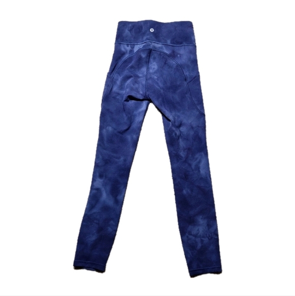 Lululemon Invigorate High-Rise Leggings Size 2 Blue Tie-Dye Everlux Pockets - Picture 8 of 9